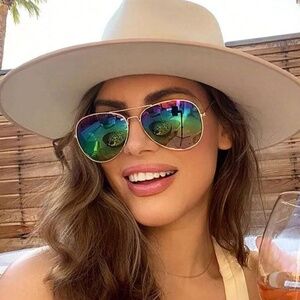 Luxe Mirrored Aviator Outdoor Sunnies Sunglasses